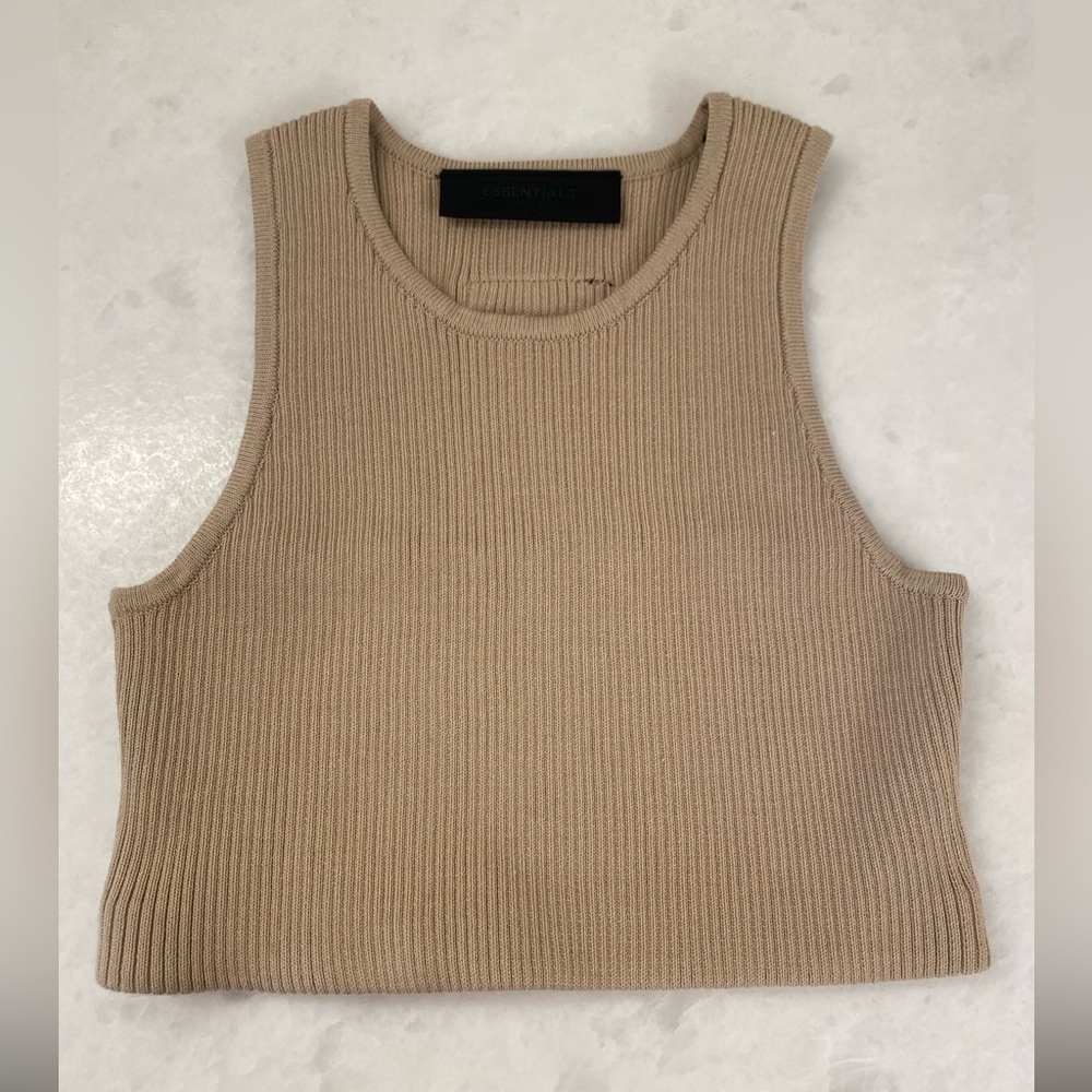 Fear of God Essentials Ribbed Crop Top size small
